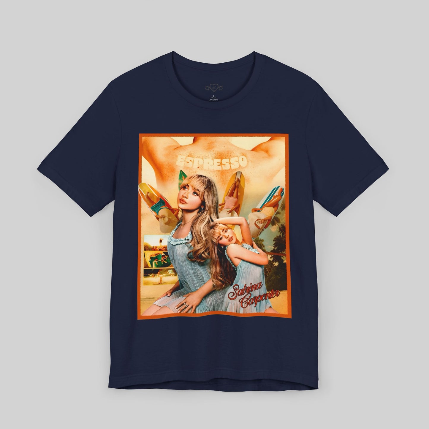 Unisex "Espresso Vibes" Retro Tee With Cool Kiss - Sabrina Carpenter Merch