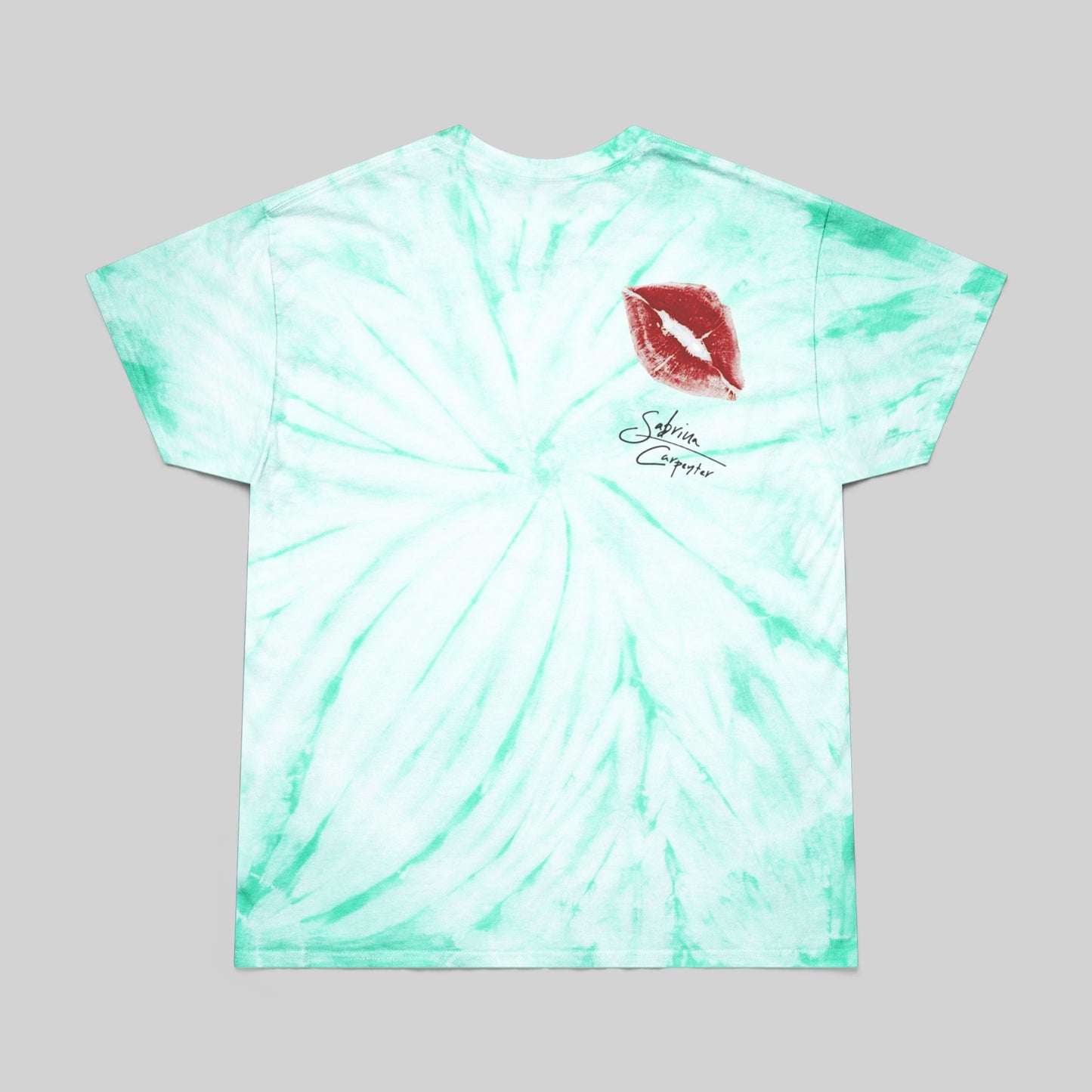 Vibrant Tie-Dye Tee with Chic Graphic Design - Sabrina Carpenter Merch