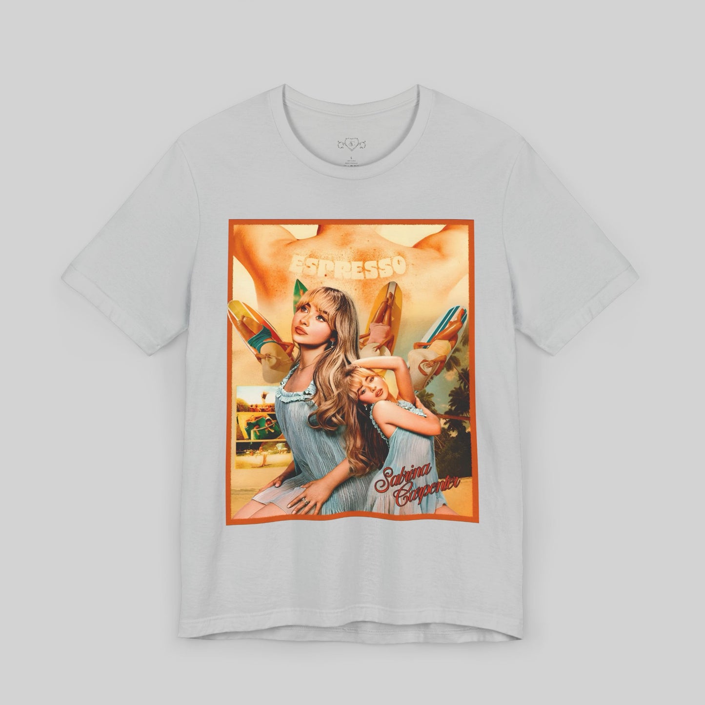 Unisex "Espresso Vibes" Retro Tee With Cool Kiss - Sabrina Carpenter Merch