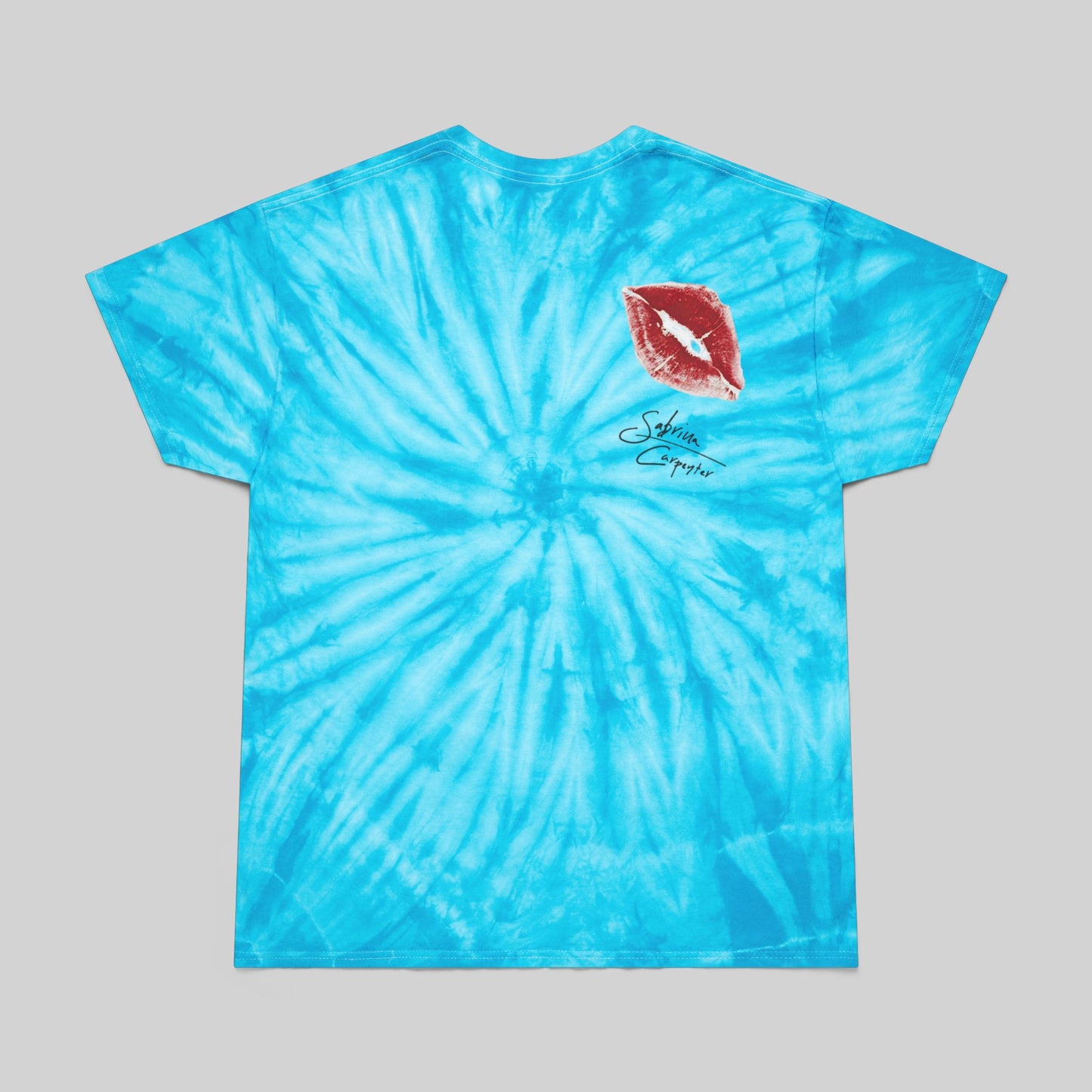 Vibrant Tie-Dye Tee with Chic Graphic Design - Sabrina Carpenter Merch