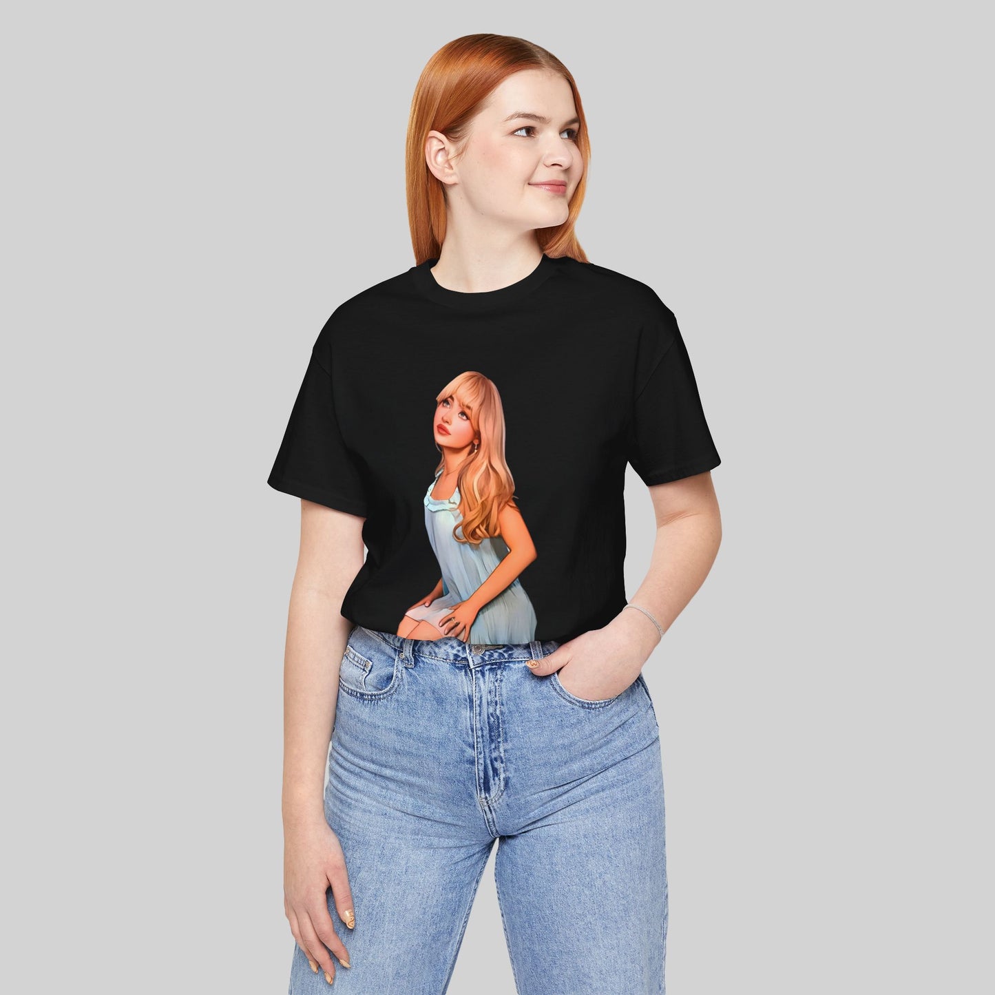 Artistic Unisex Tee - Elegant Pose Design - Sabrina Carpenter Merch