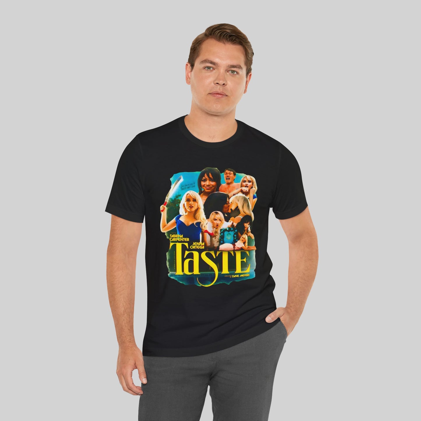 Retro Graphic Tee with 'Taste' Design for Movie Lovers - Sabrina Carpenter Merch