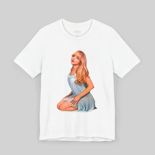 Artistic Unisex Tee - Elegant Pose Design - Sabrina Carpenter Merch