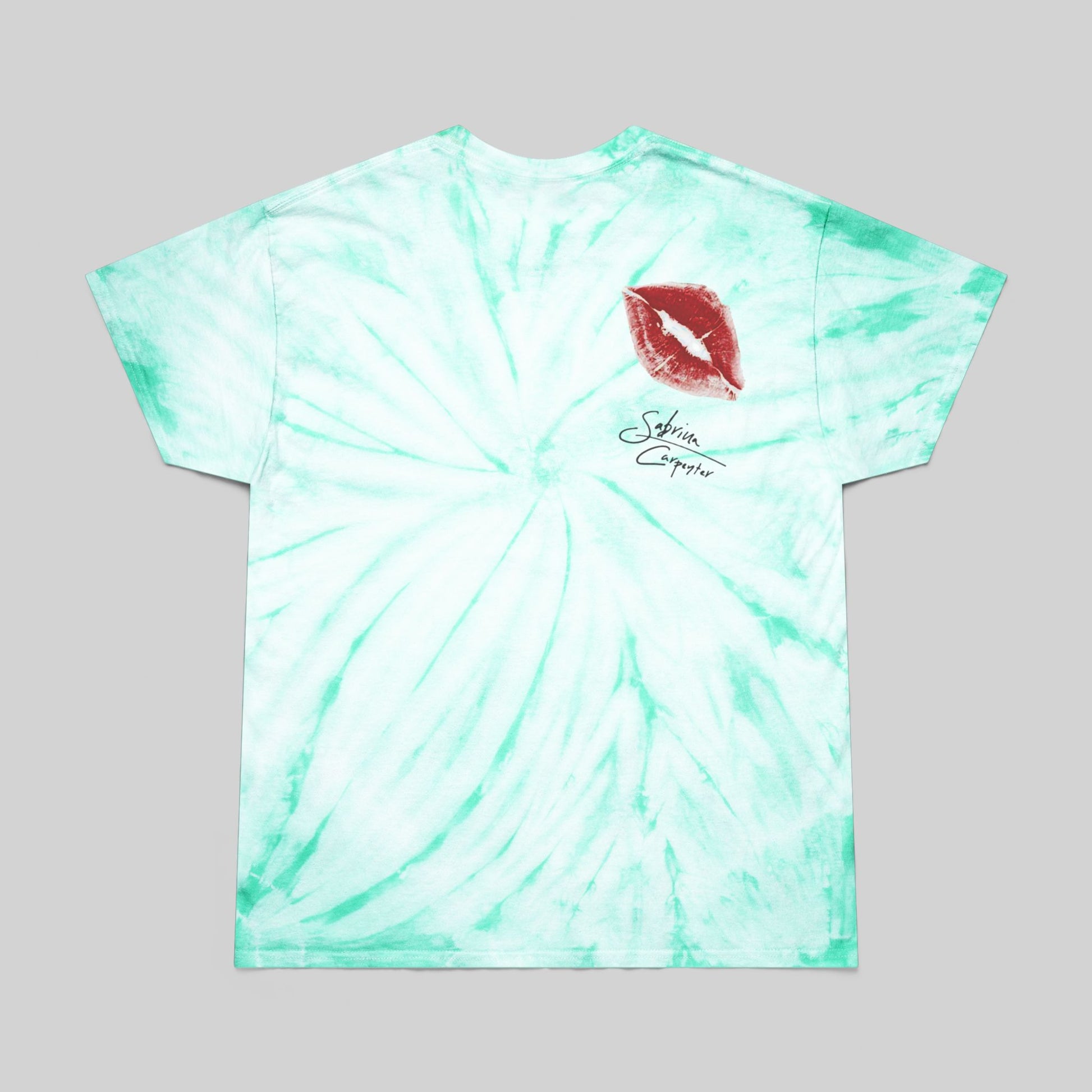 Vibrant Tie-Dye Tee with Chic Graphic Design - Sabrina Carpenter Merch