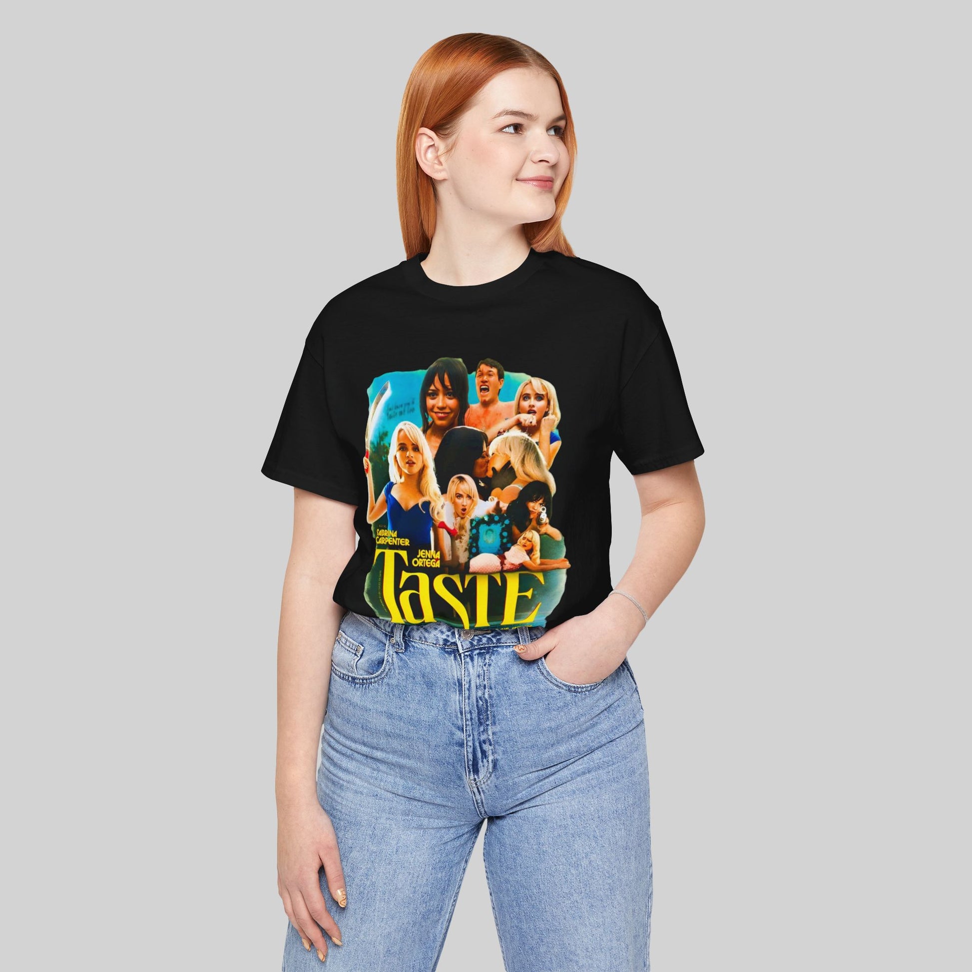 Retro Graphic Tee with 'Taste' Design for Movie Lovers - Sabrina Carpenter Merch