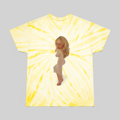 Vibrant Tie-Dye Tee with Chic Graphic Design - Sabrina Carpenter Merch