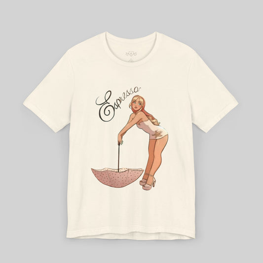 Vintage Espresso & Glamour Unisex Tee - Fun & Flirty Graphic T-Shirt - Sabrina Carpenter Merch