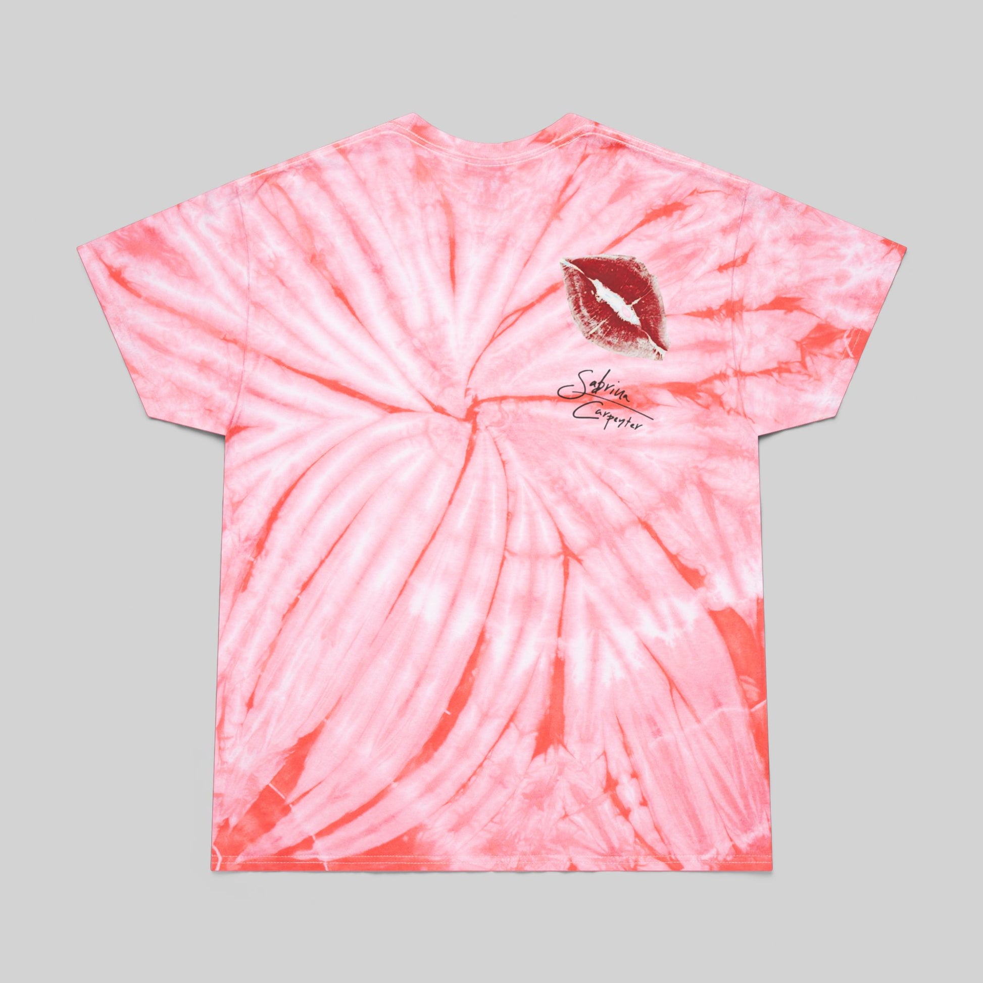 Vibrant Tie-Dye Tee with Chic Graphic Design - Sabrina Carpenter Merch