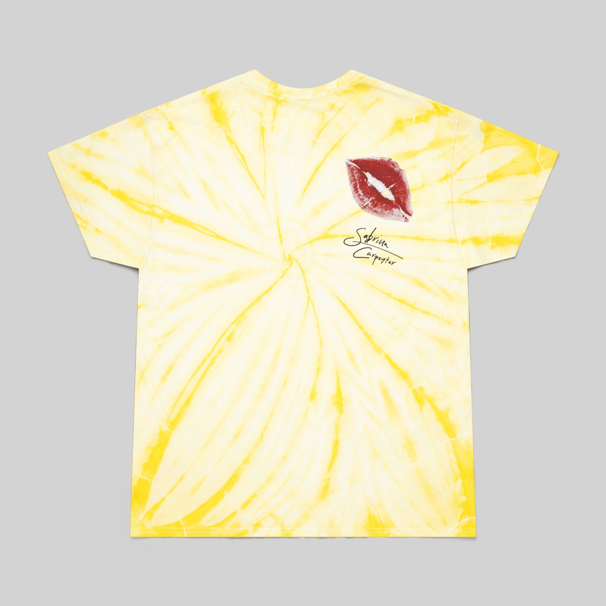Vibrant Tie-Dye Tee with Chic Graphic Design - Sabrina Carpenter Merch