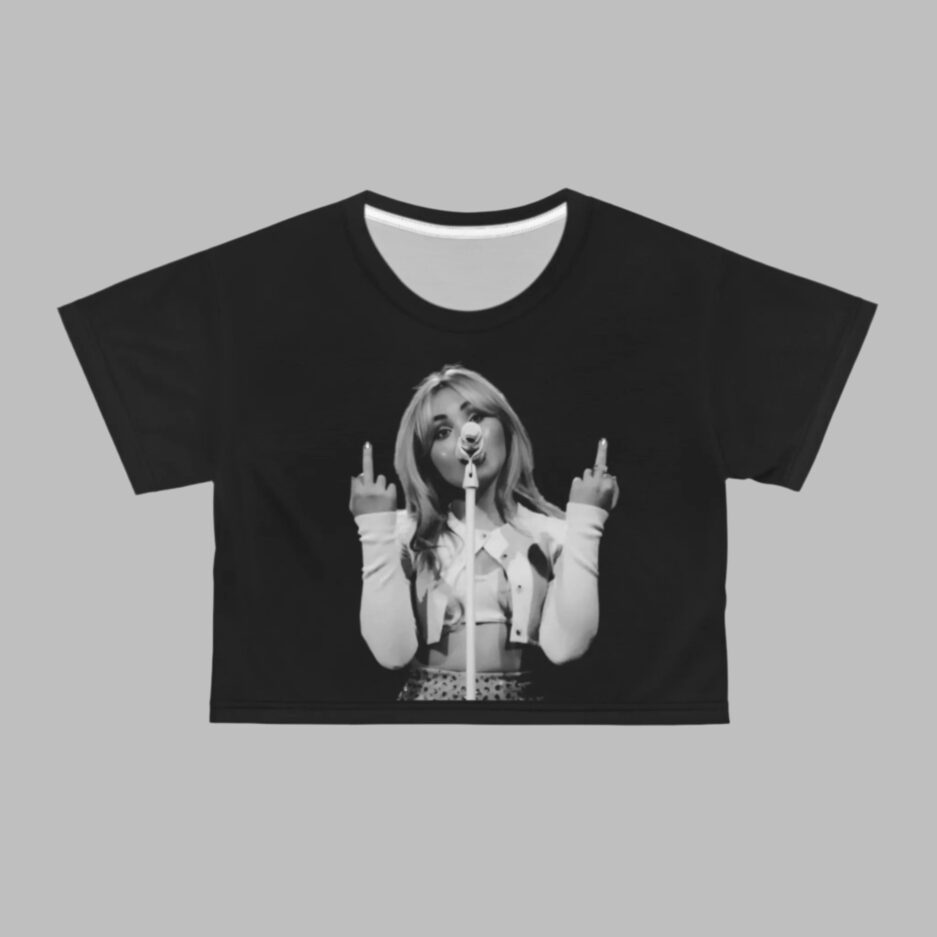 Bold Statement Crop Tee - Attitude & Style for Confident Individuals - Sabrina Carpenter Merch