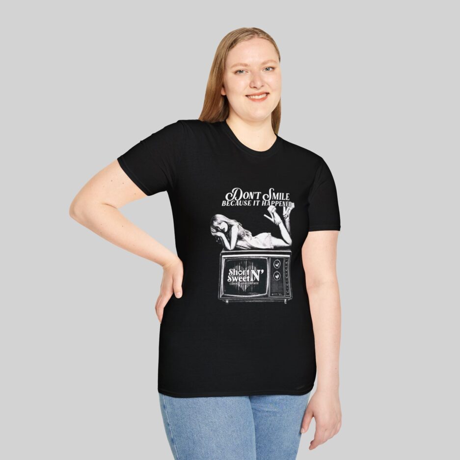 Don't Smile TV Graphic Unisex Softstyle T-Shirt - Sabrina Carpenter Merch