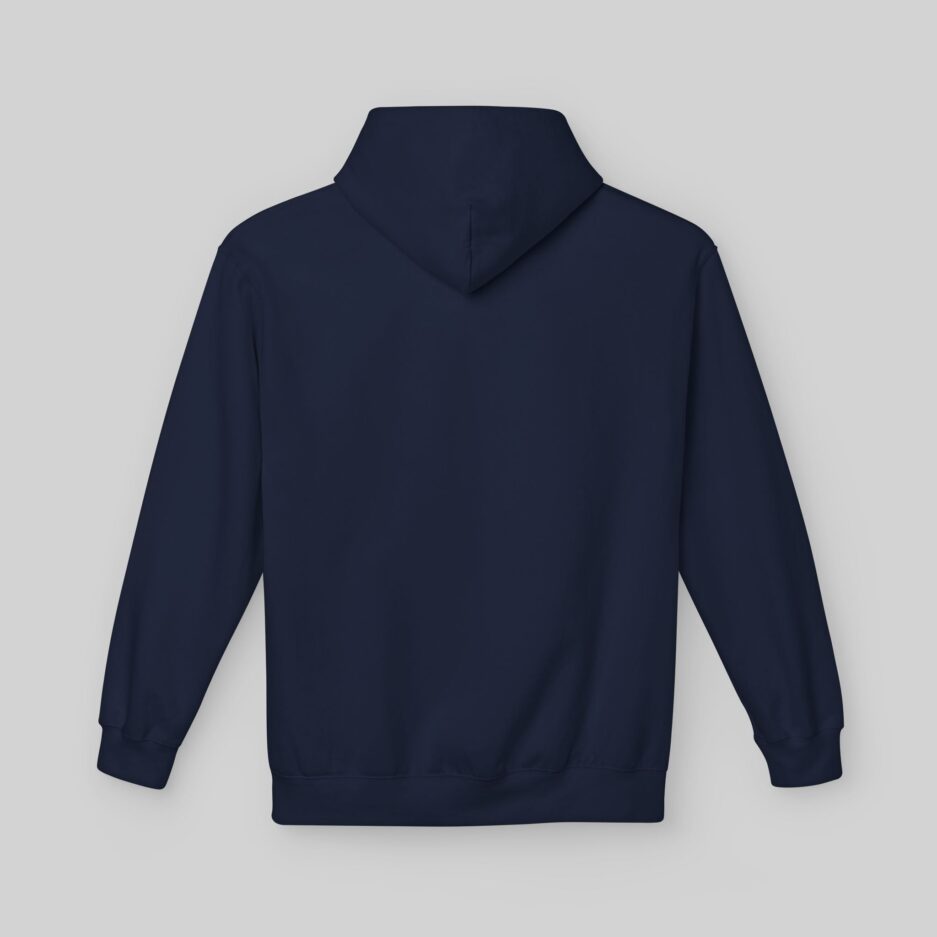 Navy blue Sabrina Carpenter Espresso Lover Hoodie on a light gray background