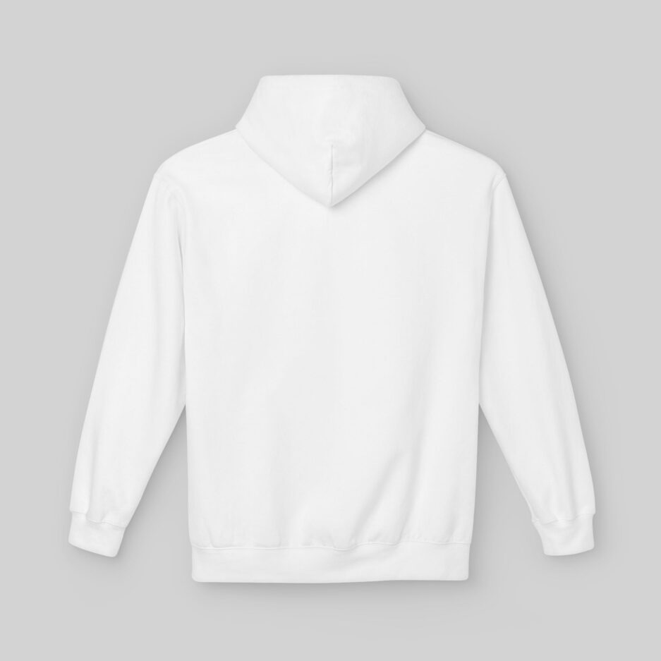 White Sabrina Carpenter Espresso Lover Hoodie on a gray background