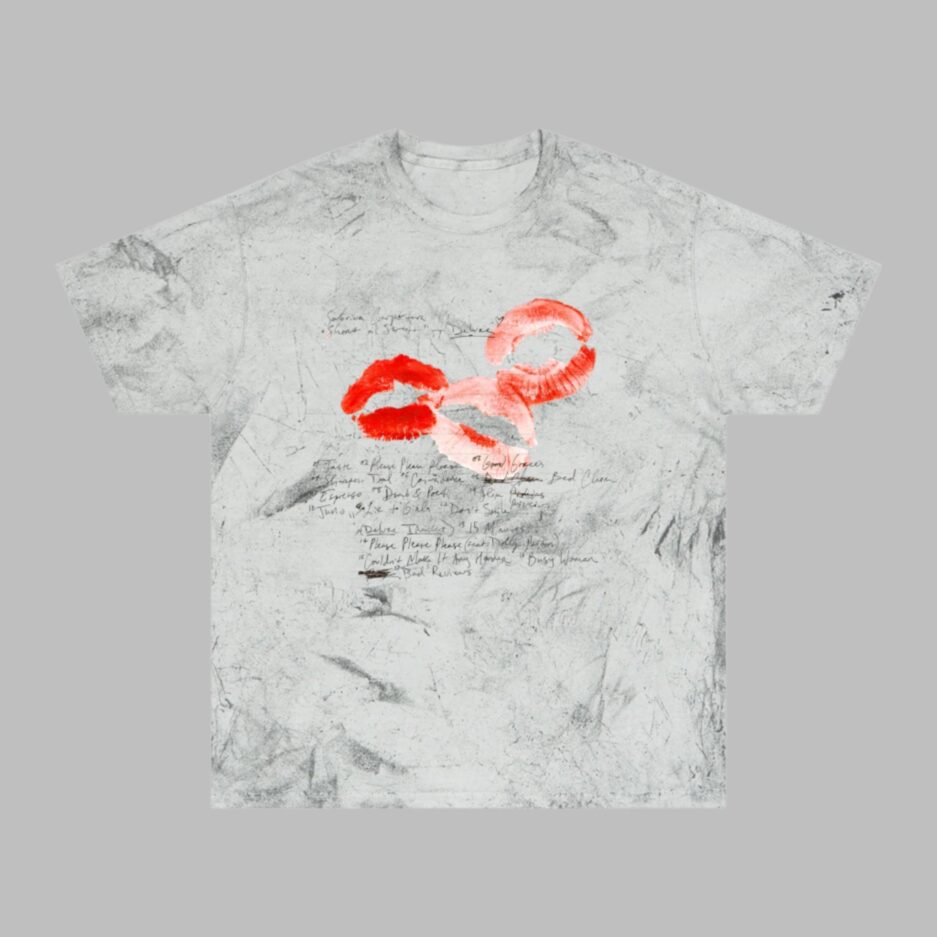 Sabrina Carpenter Merch Lyrics Lip T-Shirt