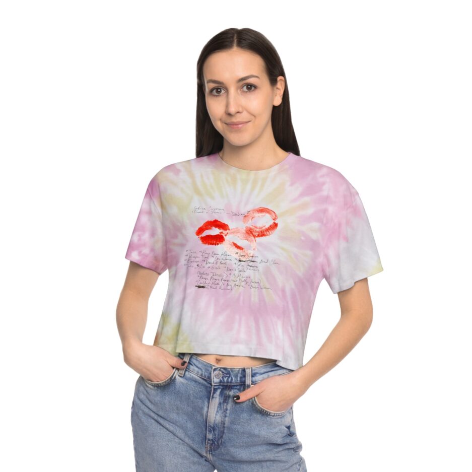 Sabrina Carpenter Merch Lyrics Tie-Dye Short n Sweet Crop T-Shirt