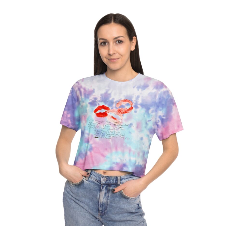 Sabrina Carpenter Merch Lyrics Tie-Dye Short n Sweet Crop T-Shirt
