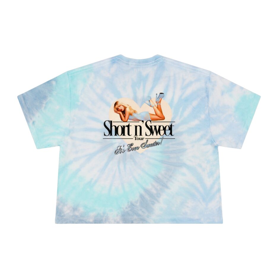 Sabrina Carpenter Merch Lyrics Tie-Dye Short n Sweet Crop T-Shirt