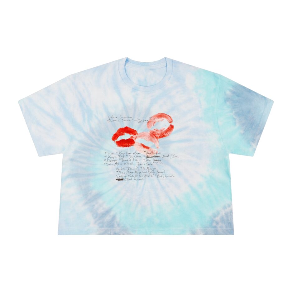 Sabrina Carpenter Merch Lyrics Tie-Dye Short n Sweet Crop T-Shirt