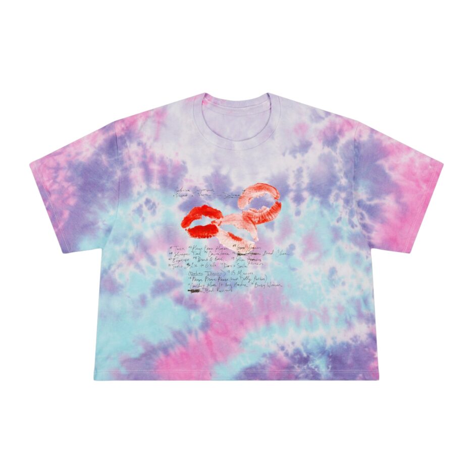 Sabrina Carpenter Merch Lyrics Tie-Dye Short n Sweet Crop T-Shirt