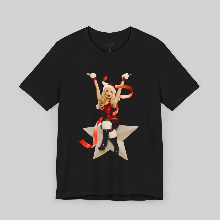 Sabrina Carpenter Merch Star and Kiss T-Shirt