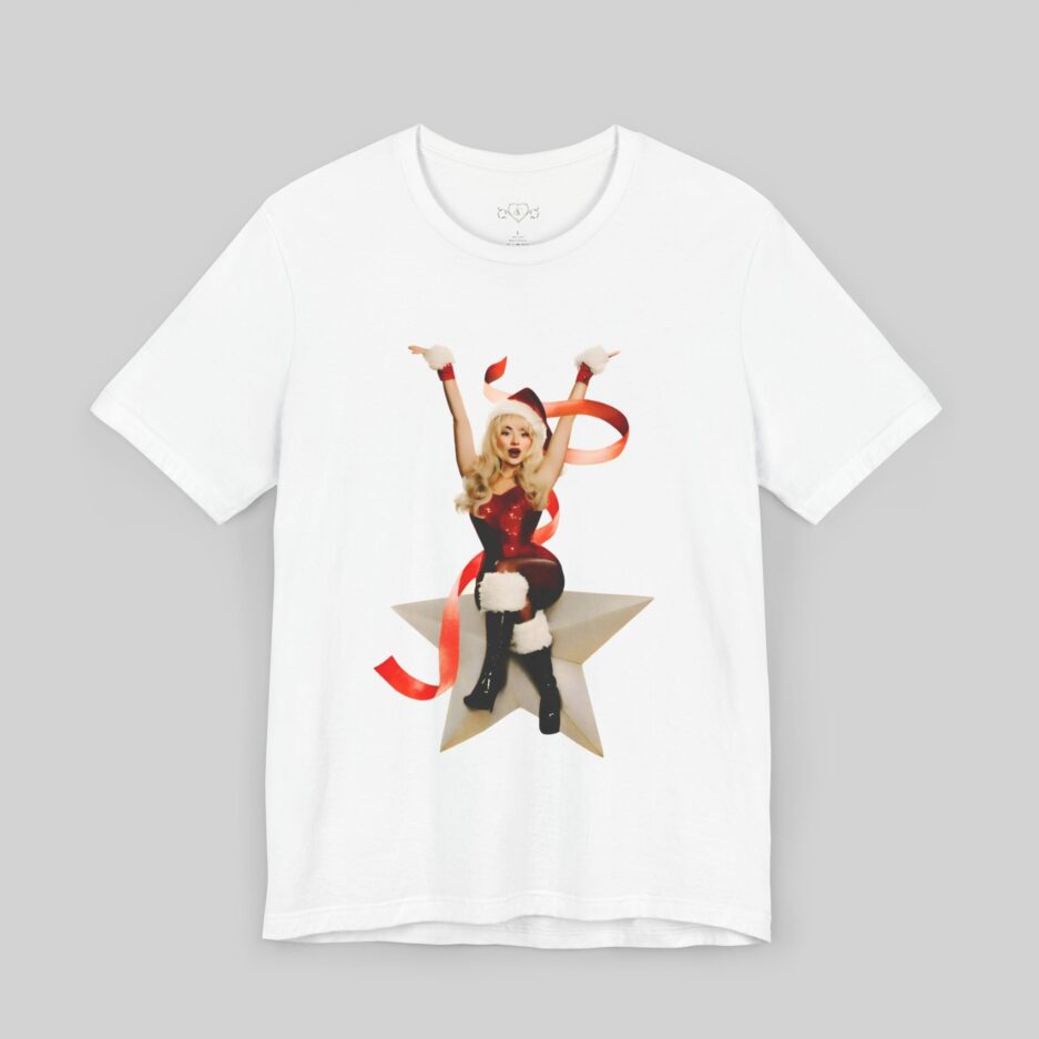 Sabrina Carpenter Merch Star and Kiss T-Shirt